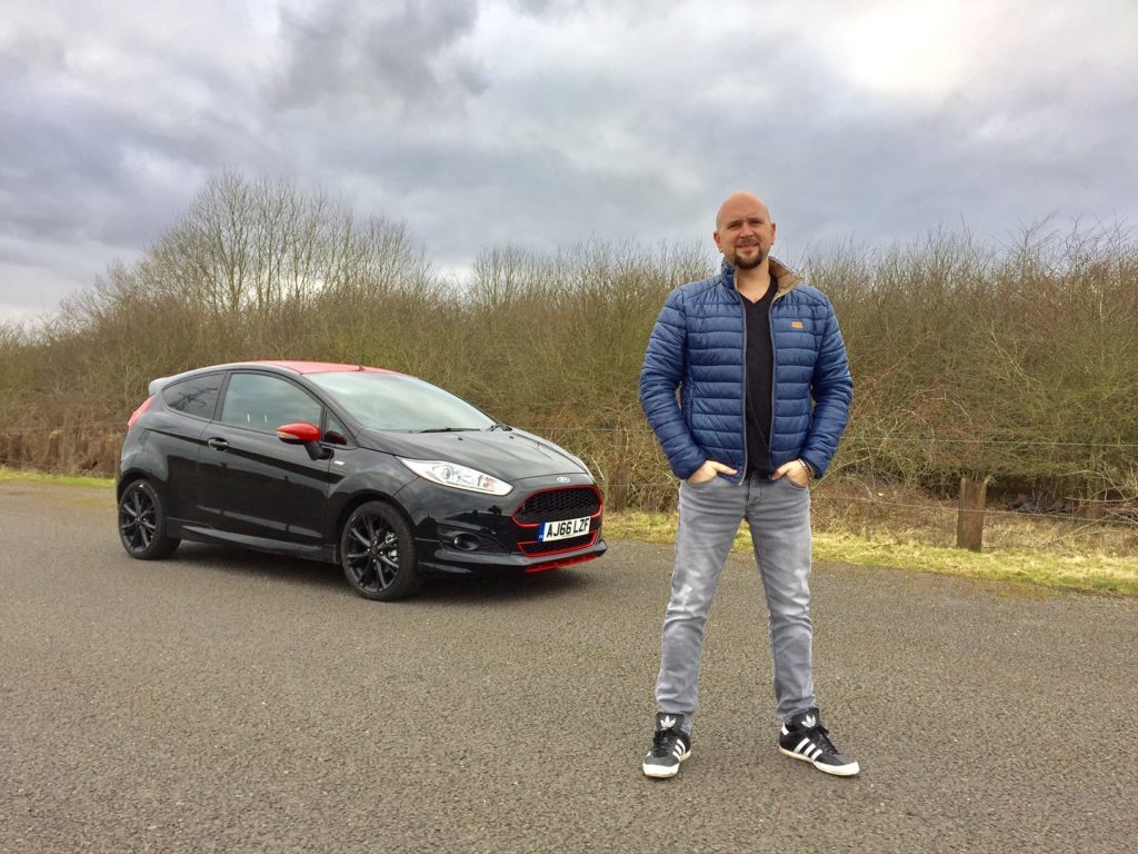 Time Barnes standing near a ford fiesta ST line