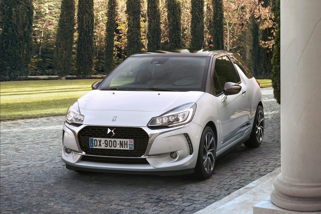 White DS3 parked on a driveway