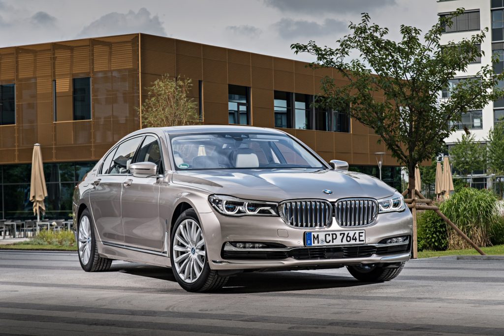 BMW 7 Series Metallic outside building